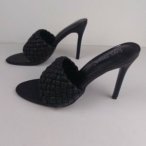 Cape Robin black slip on open toe 4.5 in. high heel mules size 8.5